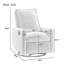 Fauteuil inclinable pivotant en molleton blanc, base en métal 350 lb, chaise de chambre de bébé moderne