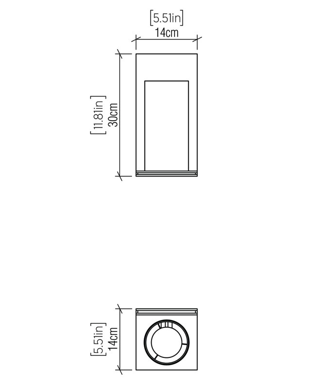 1 - Light Flush Mounted Sconce, American Walnut
