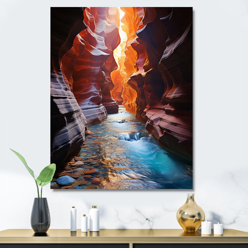 Canyon Rainbow Spectrum I - imprimé, H 32 po x l 24 po x P 1 po, Toile tendue