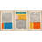 Abstract Vibrant Color Blocks " Mid-century Modern Multicolor Block Colorful Framed Abstract Geometric Canvas Print Wall Art " 3 - Pieces-75848670-75848667