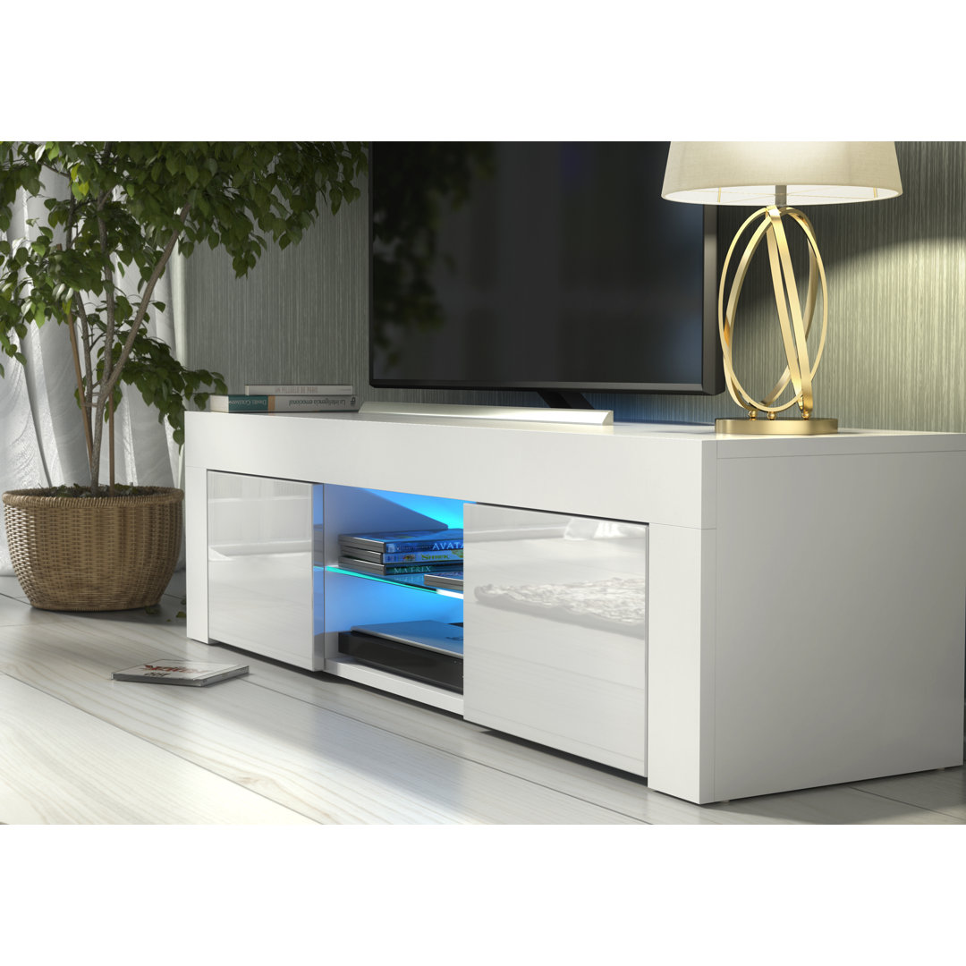 Tv Unit 130cm Sideboard Cabinet Cupboard Tv Stand Living Room High Gloss Doors