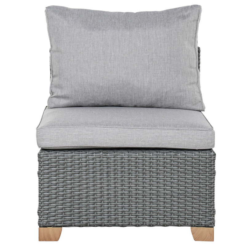 Meta Wicker Armless Sofa