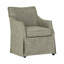 Chaise rembourrée avec accoudoirs et roulettes cachées-848197407