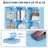 Cube Modular Entryway Storage Cabinet-Lightweight PVC Organizer Shelf Stackable Design Blue-733873194