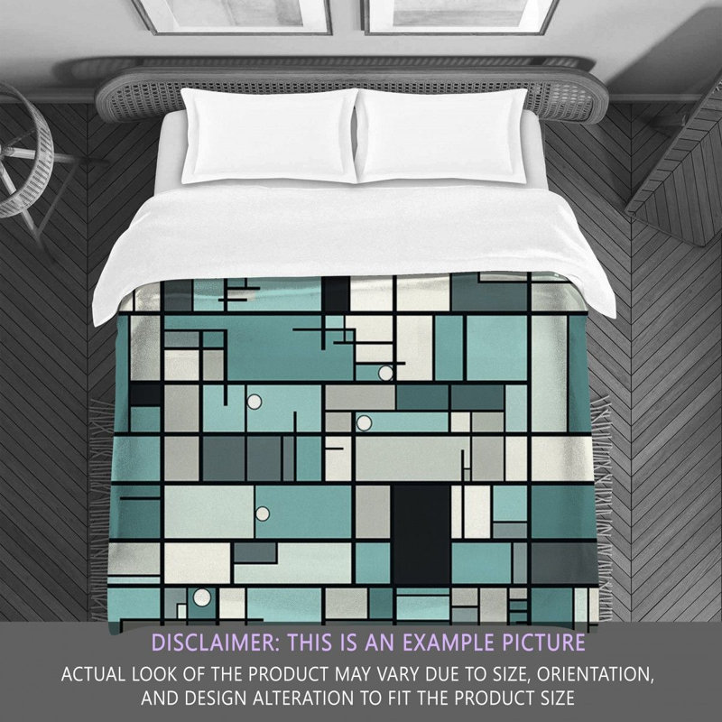 Checkered Duvet Cover, Queen Comforter, Gray/Green