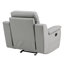 Fauteuil inclinable en bois dur séché au four - Emballage de fibres Largeur: cuir gris avec support lombaire, hauteur 41,31 po et mousse