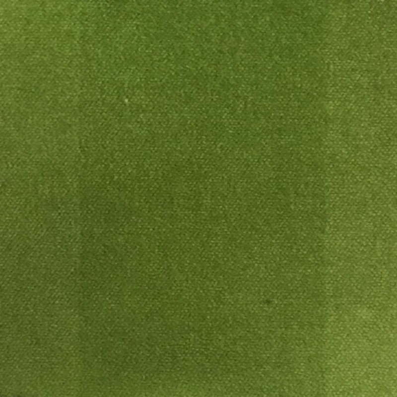 Bowie-Regal Cotton Plain Velvet Upholstery Fabric, Lime Green