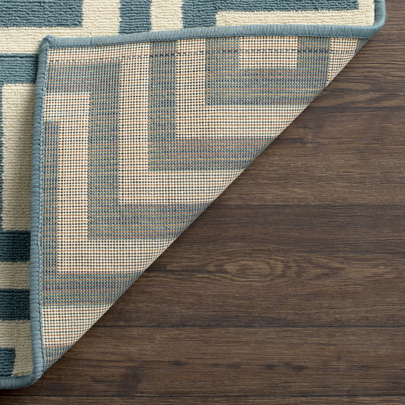 Tapis bleu Turnbow, 6 pi 7 po x 9 pi 6 po