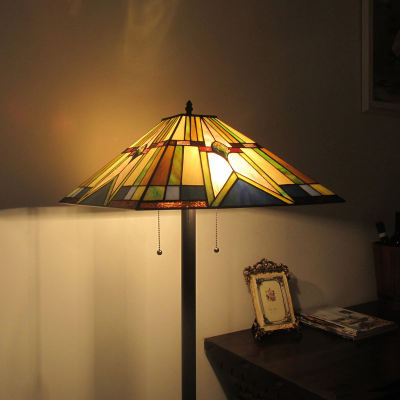 Akshara 65'' Antique Bronze Task Floor Lamp Set