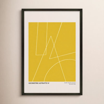 Geometric Abstraction In Yellow by Romina Gadler