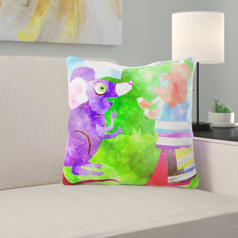 Coussin watercolour Newland, Microsuède, Intérieur