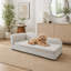Canapé surdimensionné pour animaux de compagnie pour chiens de taille moyenne / grande, tissu en lin respirant de qualité supérieure, pieds en plastique-1804010566