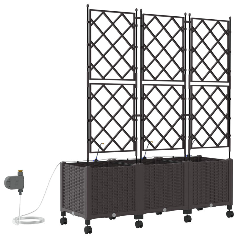 Planter, 148cm H x 120cm W x 40cm D, Brown