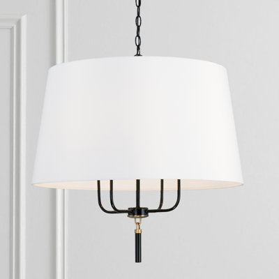4 - Light Matte Black Shaded Pendant