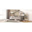 Lit en bois avec lit gigogne simple-508615557