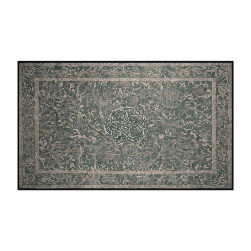 Tapis gris lavable à la machine, Rectangle 6 pi x 9 pi