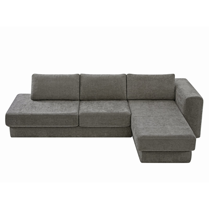 L-shaped Modular Sofa, Gris foncé