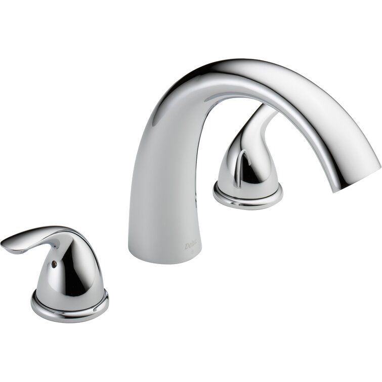 Classic Double Handle Deck Mounted Roman Tub Faucet