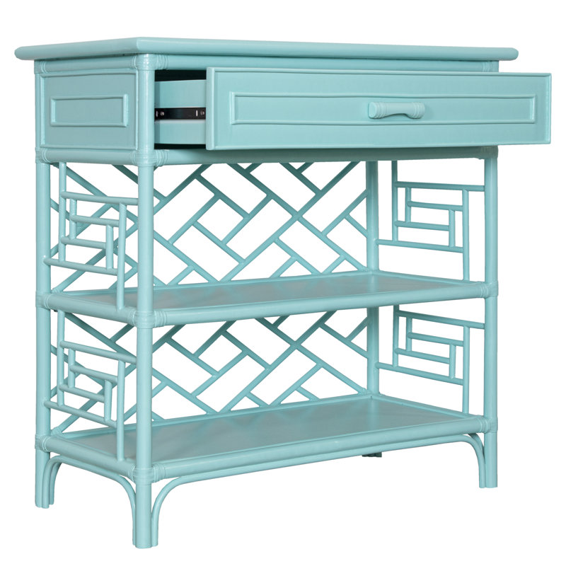 Chippendale End Table, Turquoise