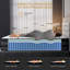 Matelas hybride 12 po en mousse viscoélastique gélifiée mi-ferme dans une boîte, plateau européen avec ressorts ensachés améliorés pour soulager la pression, certifié CertiPUR-US et OEKO-TEX-1977274498-1977274502