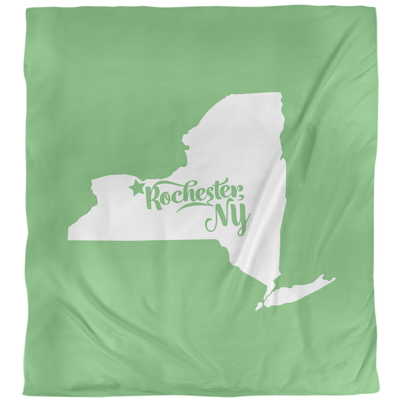 Housse de couette rochester new york, Vert, Polyester brossé