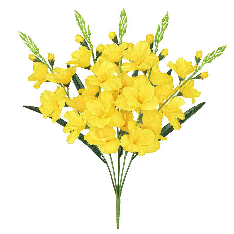 Buisson de glaïeuls artificiels, Jaune