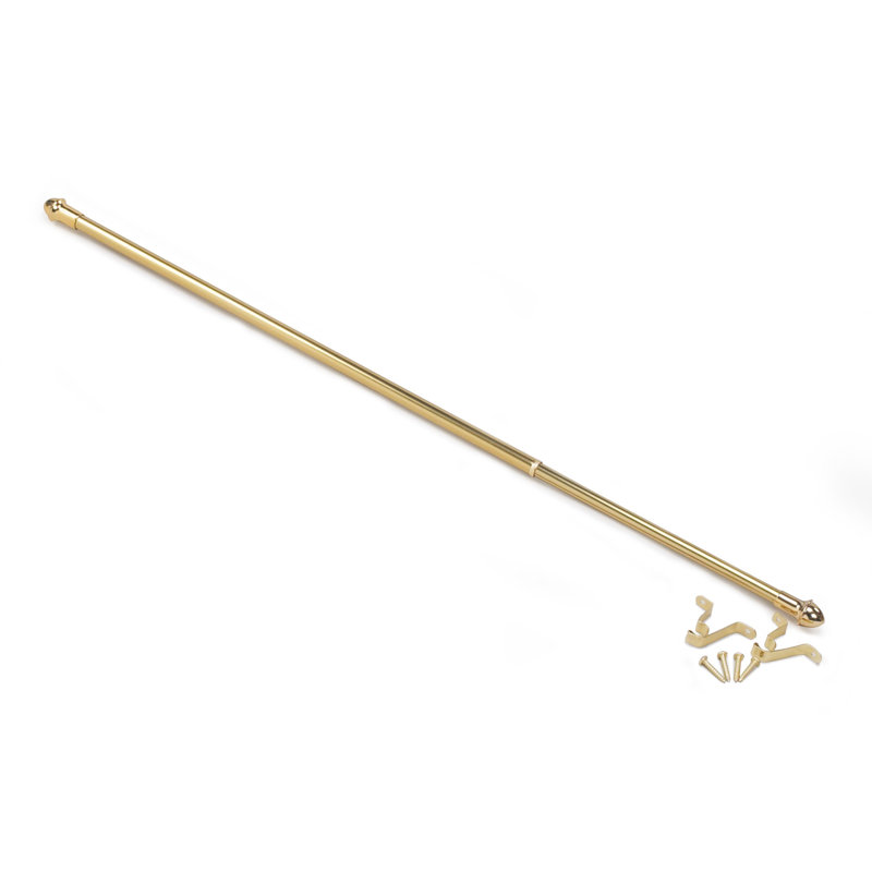 Tringle à rideaux simple réglable Fantasia, 18" - 28", Laiton
