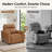 zero clearance recliner  Power Recliner Chair with Wood Legs, Faux Leather-1978806053