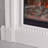 White Solid + Manufactured Wood Freestanding Fireplace