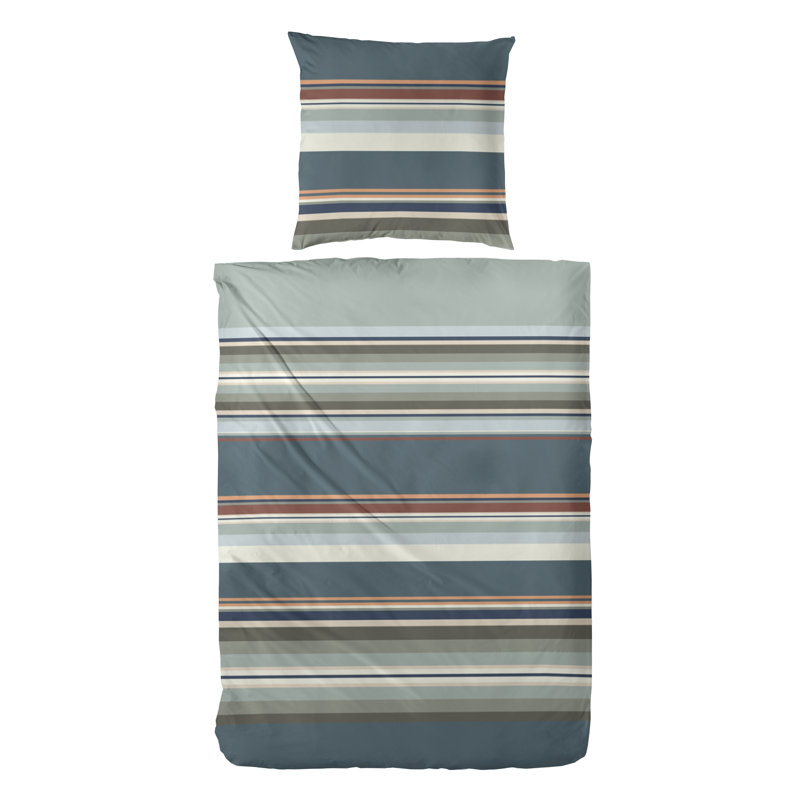 Hartlyn Cotton 91 TC Duvet Cover Set, Single - 1 Pillowcase (80 x 80 cm), Blue/Pink