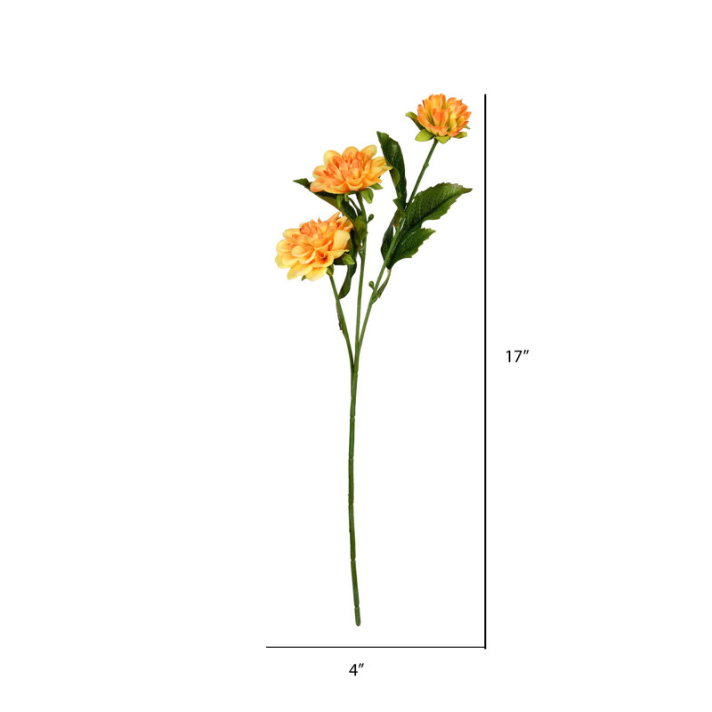 Dahlia artificiel de 17 po, Jaune