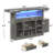 Bar Table Cabinet With LED & 3 Drawers, Liquor Bar With Door For Home Pub-1850340549
