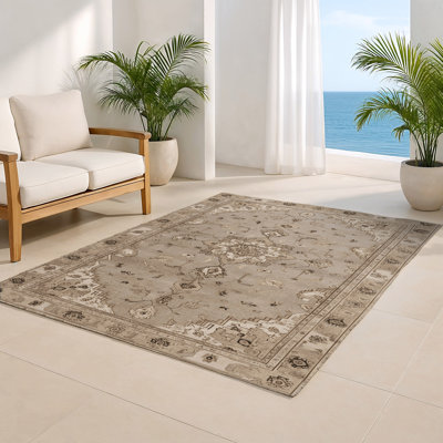 Tapis gris d'intérieur et d'extérieur Tabriz