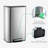 Stainless Steel Garbage Can With Lid, Step-On Pedal And Inner Bucket, Rectangular Trash Can For Kitchen-100762510