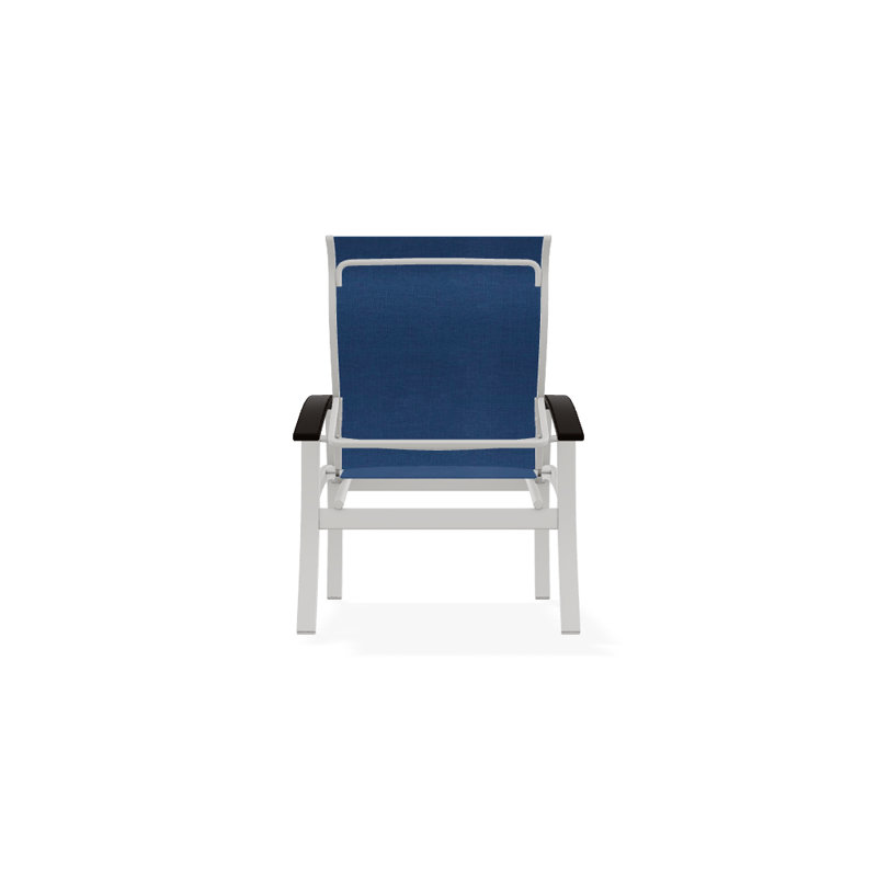 Chaise de patio Askar, Cobalt 35D Sunbrella®, Noir, Désert texturé