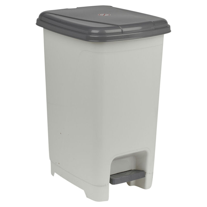 Baymore Plastic Step On Recycling Bin - 15L , White