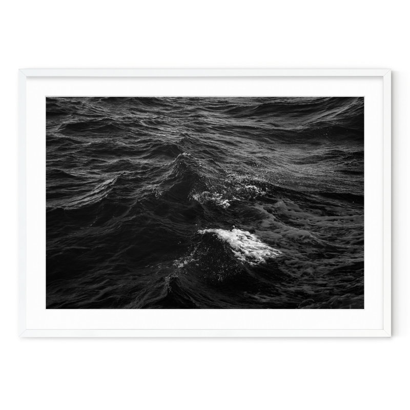 Wave Crest - photographie avec cadre photo, H 33 po x l 47 po, Cadre blanc