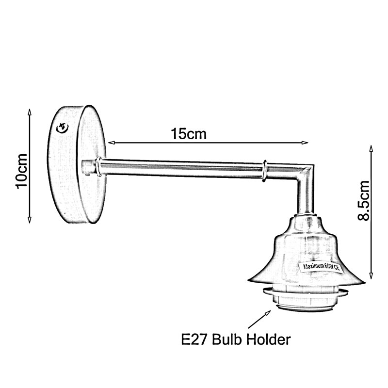 Goodrum Armed Sconce, Satin Nickel