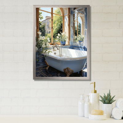 Ladaijah Bathroom Tranquil Reflections V - Art mural de salle de bain