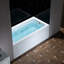Baignoire tourbillon rectangulaire en acrylique 60 po x 32 po avec drain et trop-plein Alcove-108486561-105242470