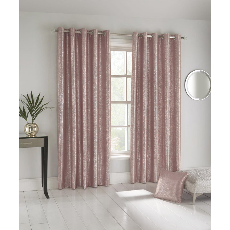 Desiree Blackout Curtain Pair, Width 229 x Drop 229 cm, Pink