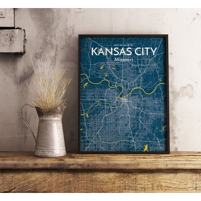 Kansas City Map - No Frame Print