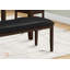 Banc rectangulaire polyvalent pour plusieurs espaces, alliant style et fonctionnalité avec structure en bois massif et siège rembourré.-302558054