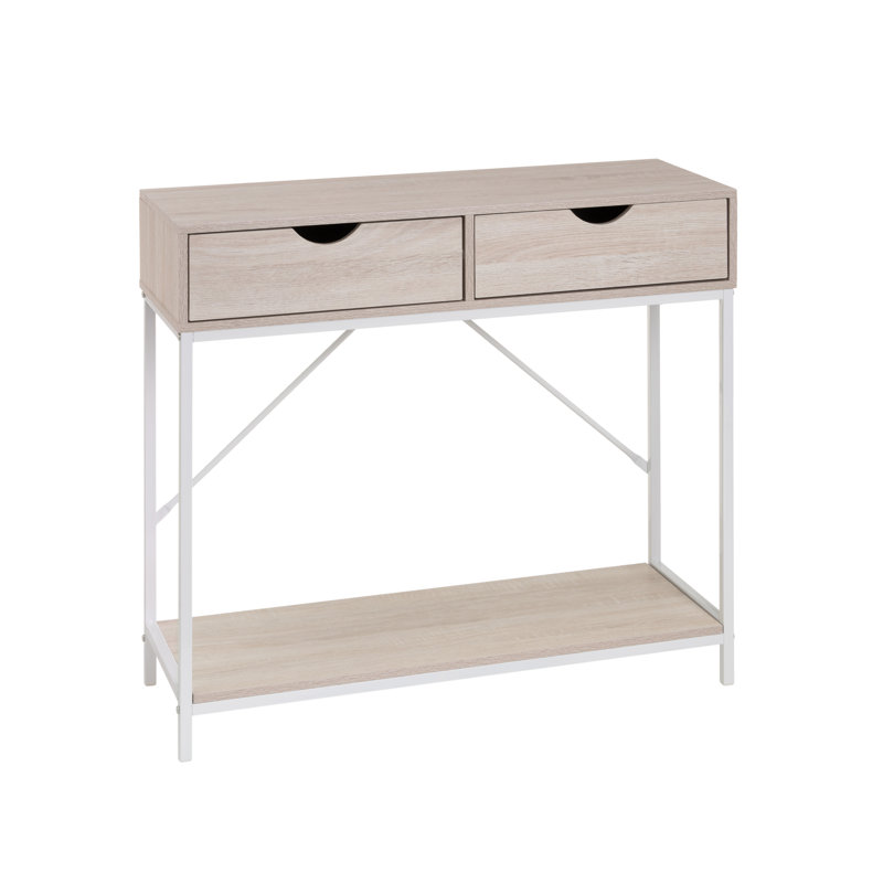 Urban 80cm Console Table, Light Oak/White