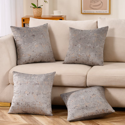 Abstract Velvet Throw Pillow