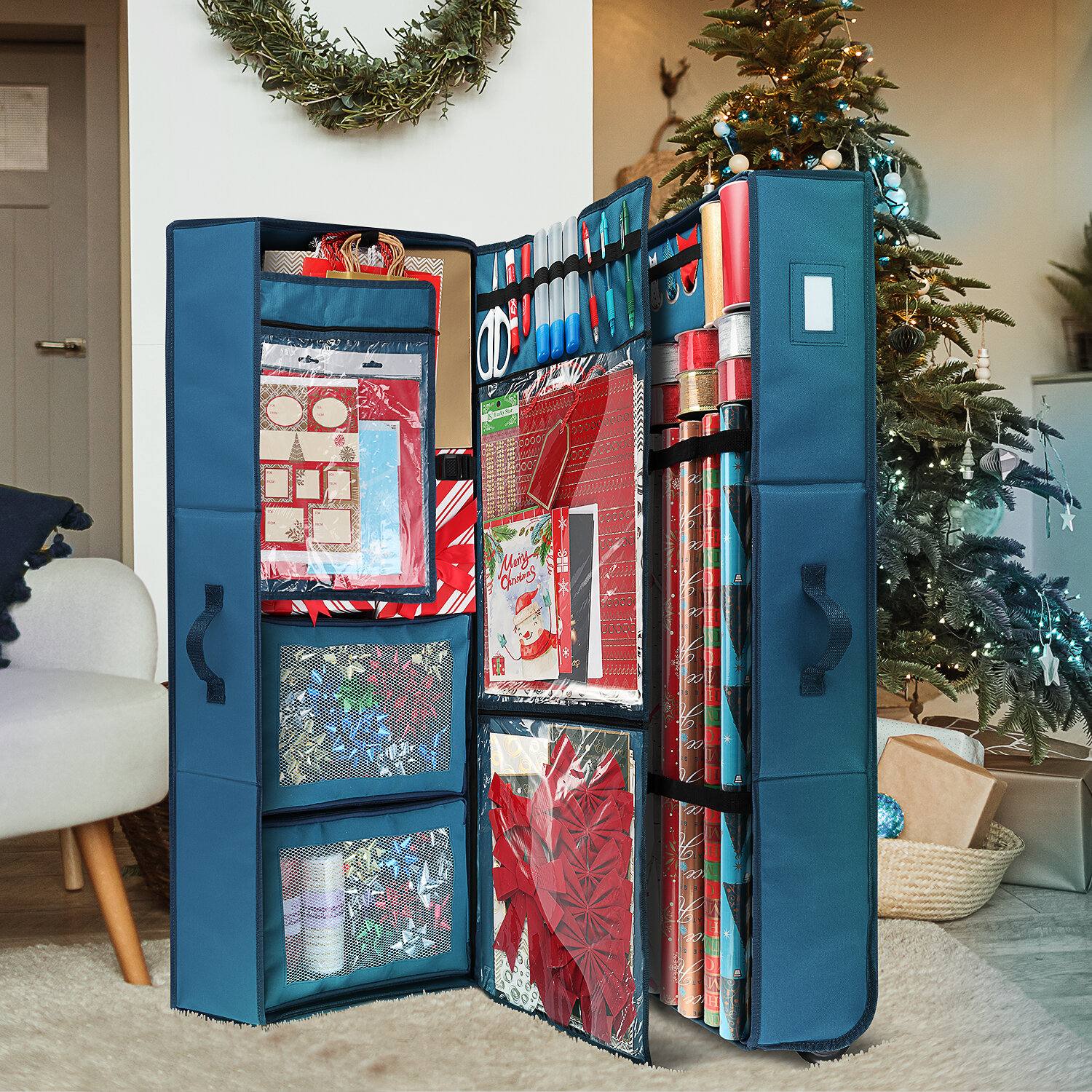 The Holiday Aisle® Christmas Wrapping Paper Storage Organizer