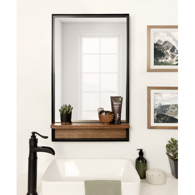Muirhead Metal Rectangle Mirror with Shelves