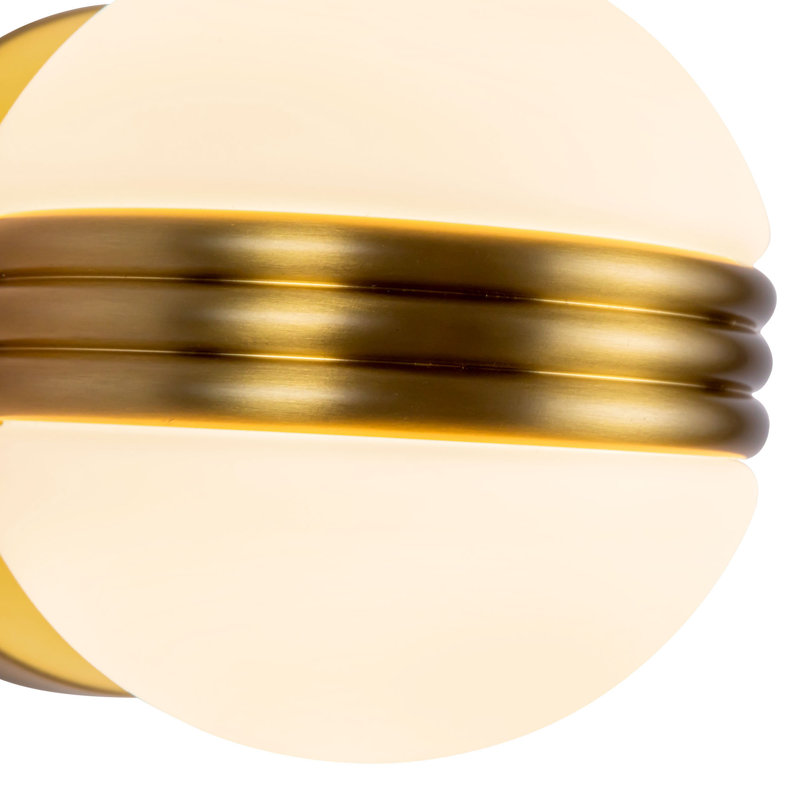 Selene 5-in Gold dimmable LED Wall Sconce, Brushed Gold