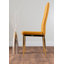Leonardo Black Leg Glass Dining Table & 4 Mustard Milan Gold Leg Chairs