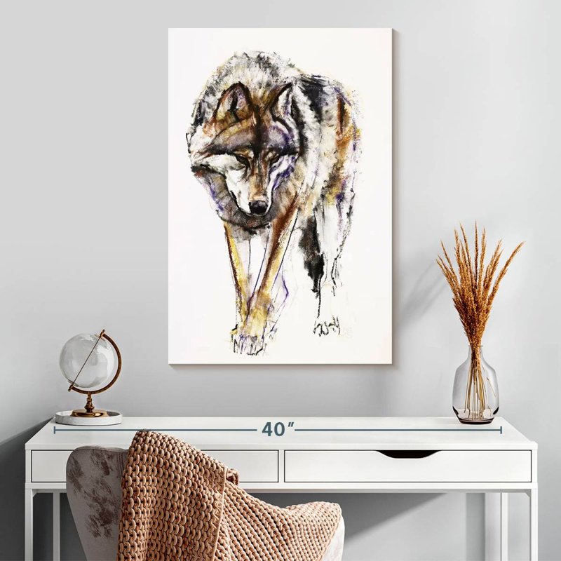 Loup européen Brampt, H 30 po x l 20 po
